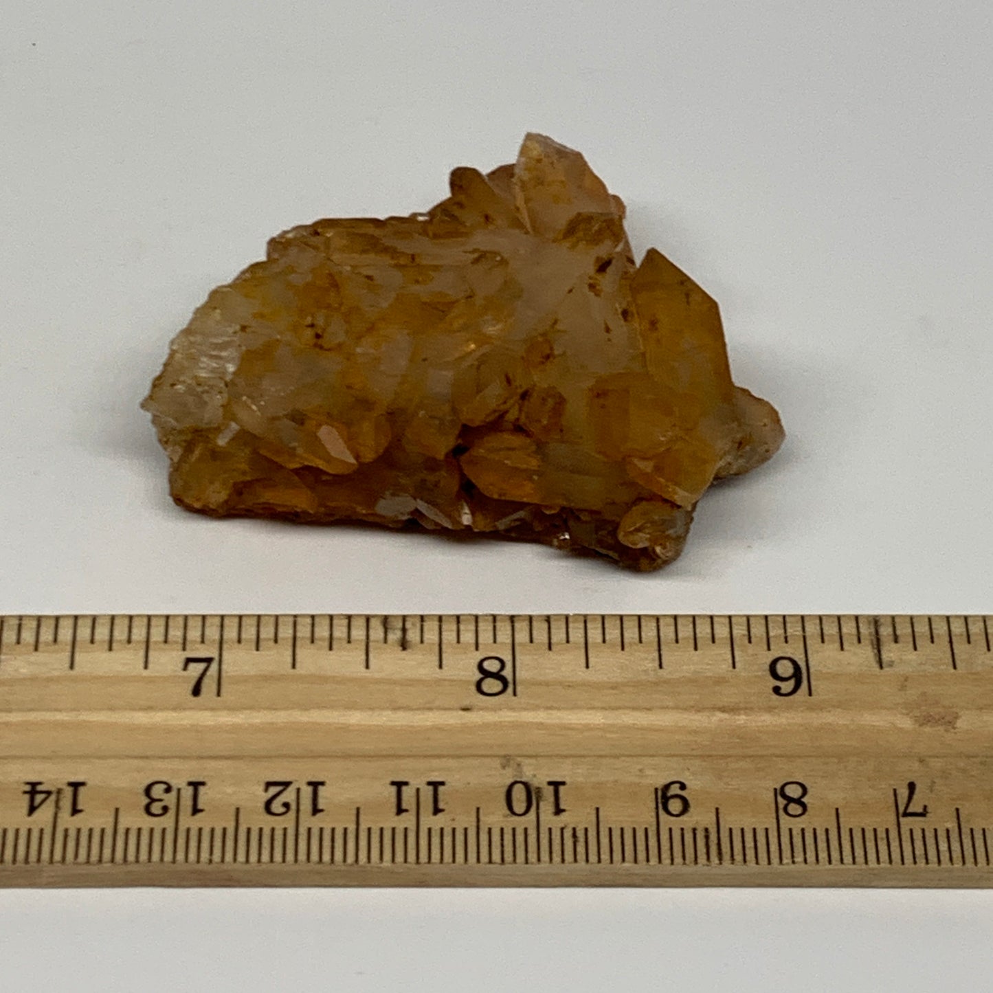 41.4g, 2.3"x1.8"x0.8", Orange Quartz Cluster Crystal Terminated @Brazil, B28905