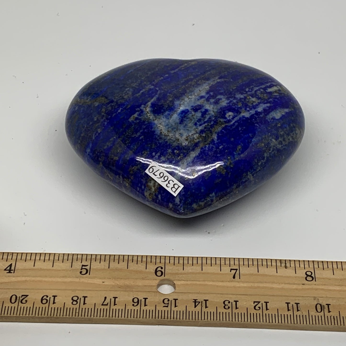 0.78 lbs, 2.9"x3.5"x1.4", Natural Lapis Lazuli Heart Polished Crystal, B36679