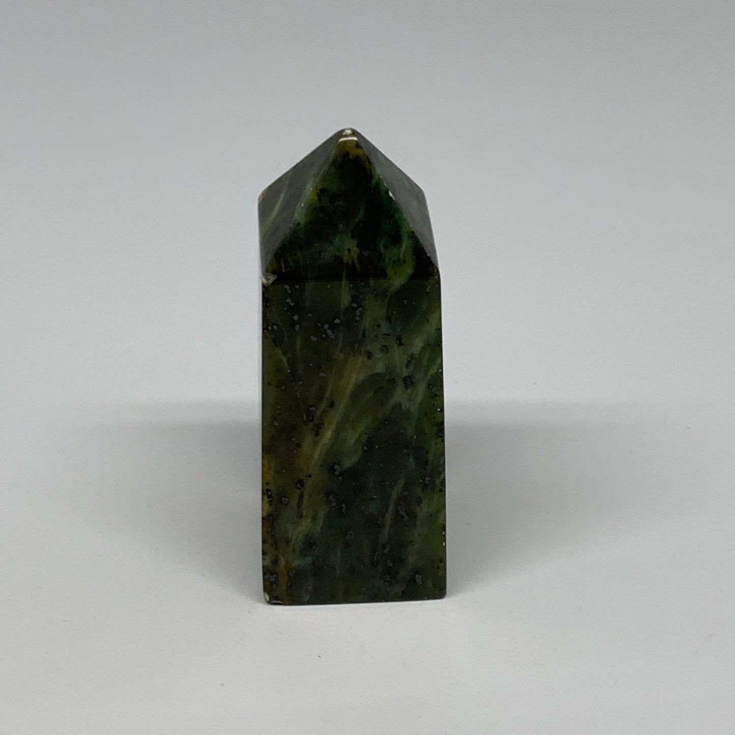 168.1g, 3.2"x1.2"x1.3", Serpentine Point Tower Obelisk Crystal @Pakistan, B29641