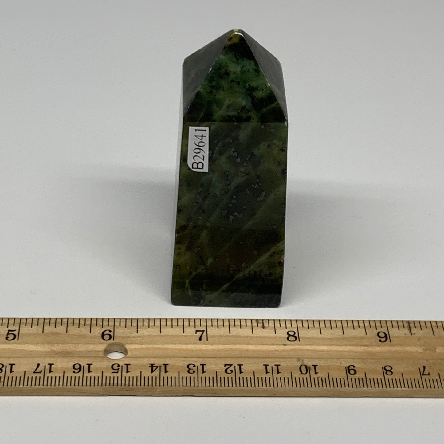 168.1g, 3.2"x1.2"x1.3", Serpentine Point Tower Obelisk Crystal @Pakistan, B29641