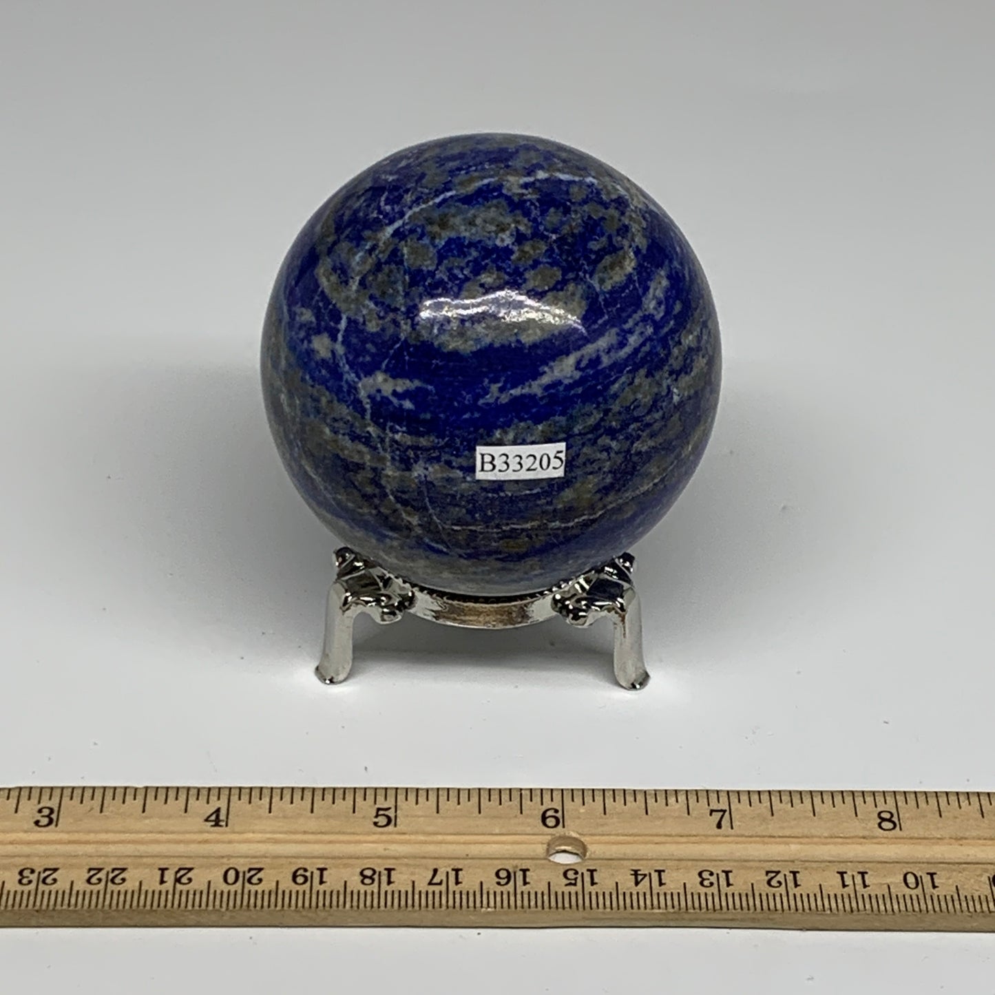 1.27 lbs, 2.8" (71mm), Lapis Lazuli Sphere Ball Gemstone @Afghanistan, B33205