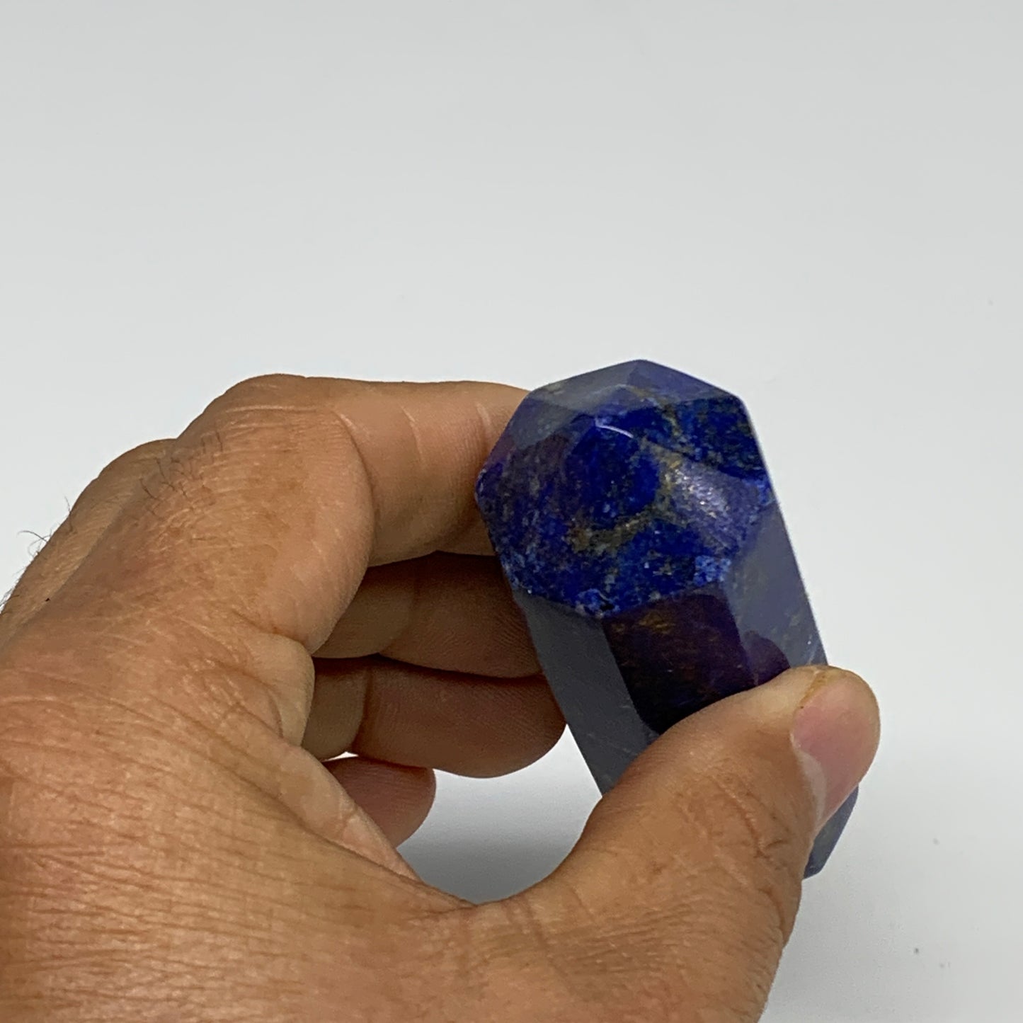 125.1g, 3"x1", Natural Lapis Lazuli Tower Point Obelisk Afghanistan,B30389