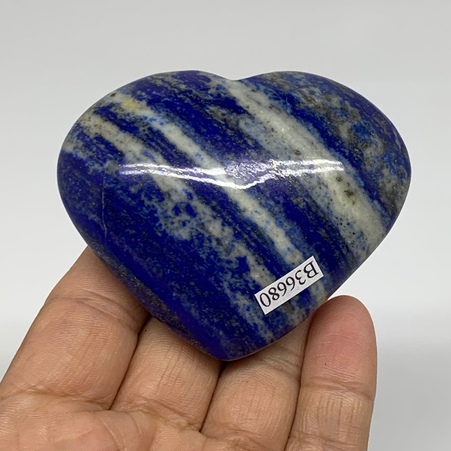 161.4g, 2.4"x2.8"x1.1", Natural Lapis Lazuli Heart Polished Crystal, B36680