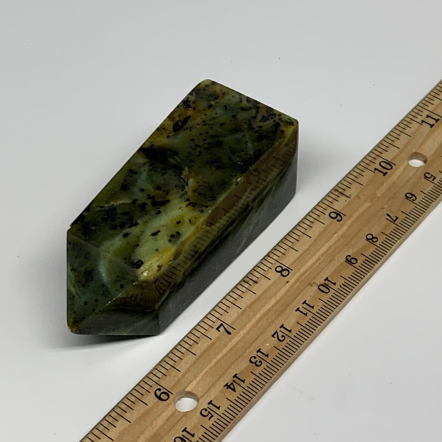 168.1g, 3.2"x1.2"x1.3", Serpentine Point Tower Obelisk Crystal @Pakistan, B29641