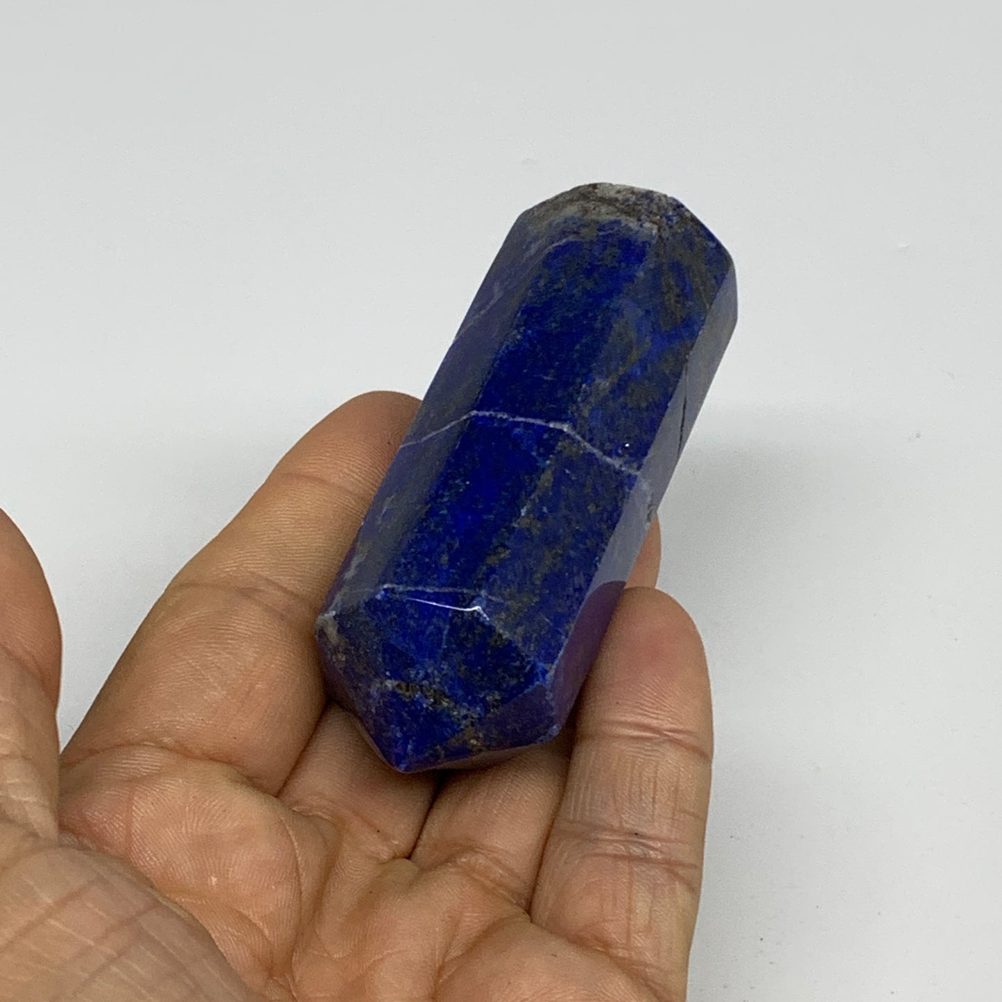 125.1g, 3"x1", Natural Lapis Lazuli Tower Point Obelisk Afghanistan,B30389