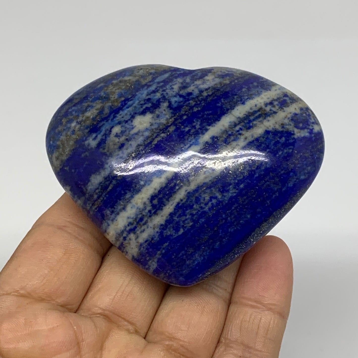 161.4g, 2.4"x2.8"x1.1", Natural Lapis Lazuli Heart Polished Crystal, B36680