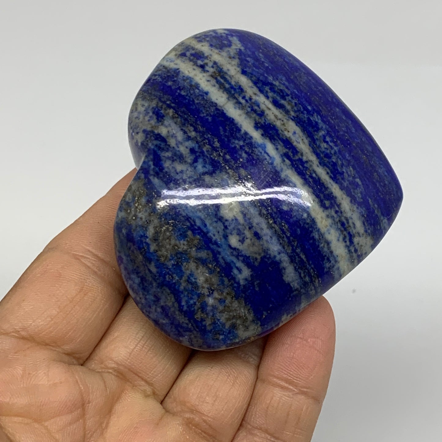 161.4g, 2.4"x2.8"x1.1", Natural Lapis Lazuli Heart Polished Crystal, B36680
