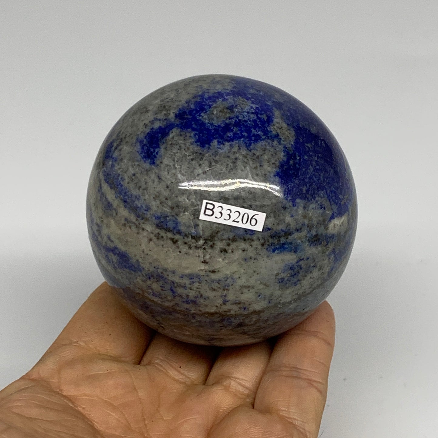 1.09 lbs, 2.7" (68mm), Lapis Lazuli Sphere Ball Gemstone @Afghanistan, B33206