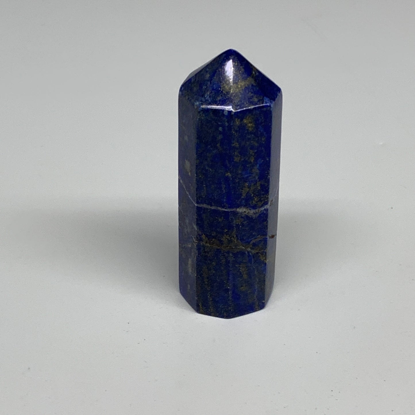 125.1g, 3"x1", Natural Lapis Lazuli Tower Point Obelisk Afghanistan,B30389