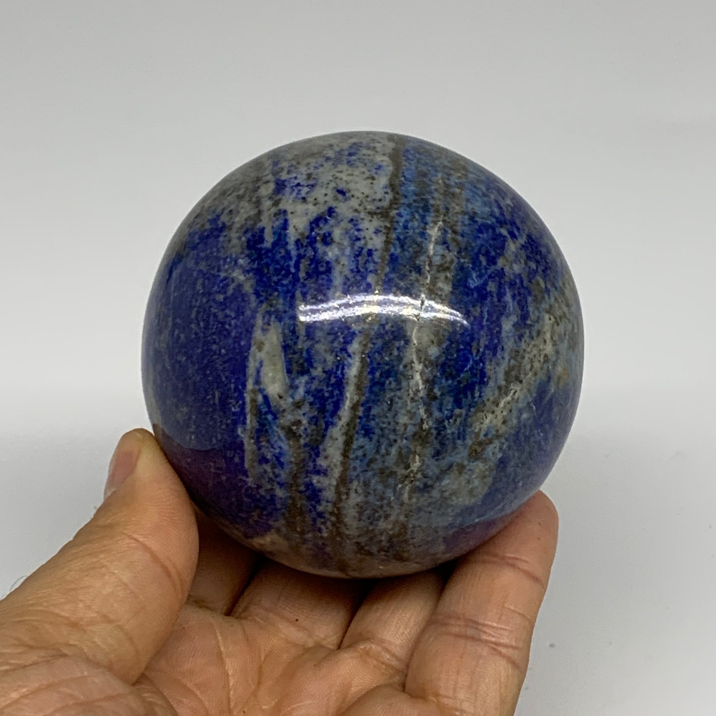 1.09 lbs, 2.7" (68mm), Lapis Lazuli Sphere Ball Gemstone @Afghanistan, B33206