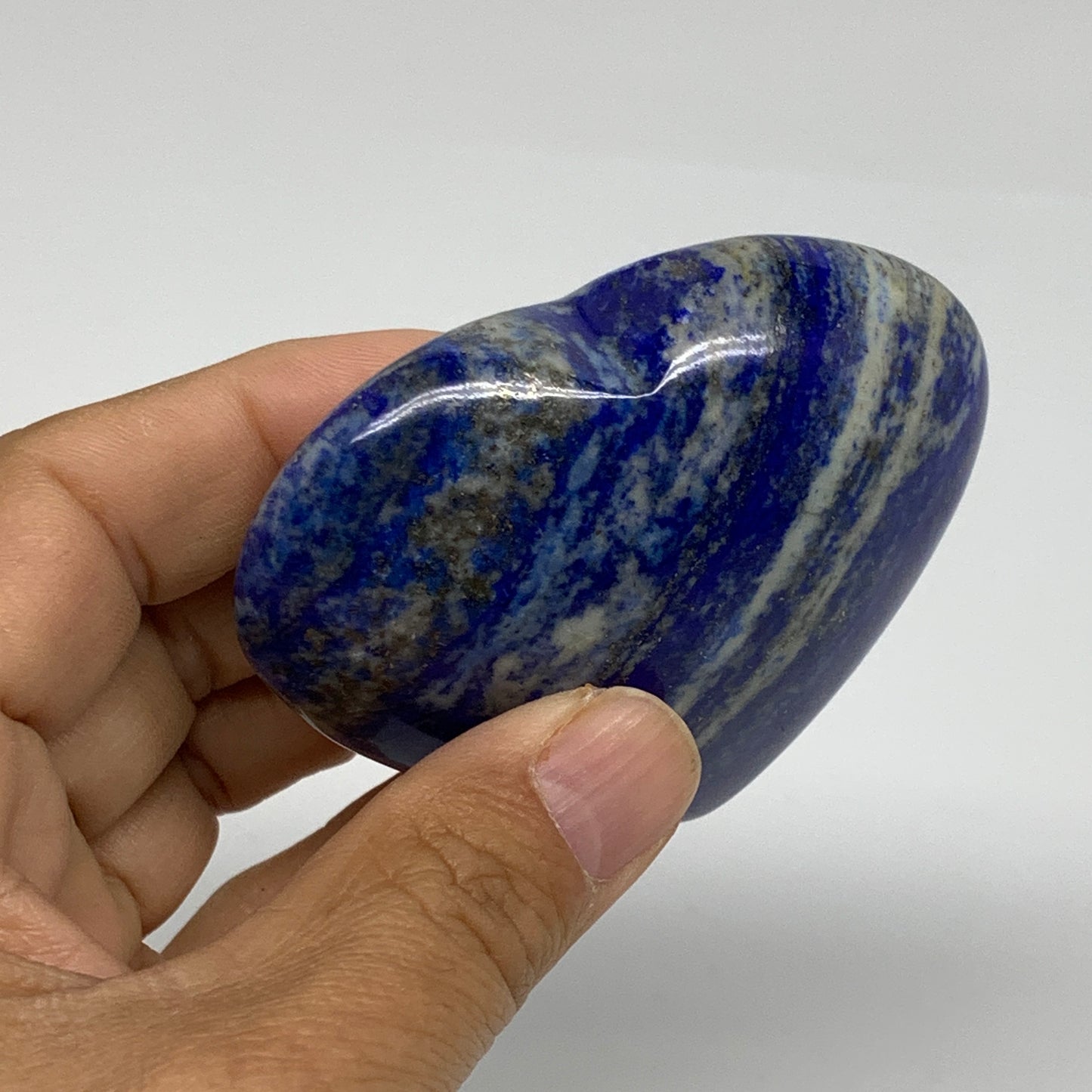 161.4g, 2.4"x2.8"x1.1", Natural Lapis Lazuli Heart Polished Crystal, B36680
