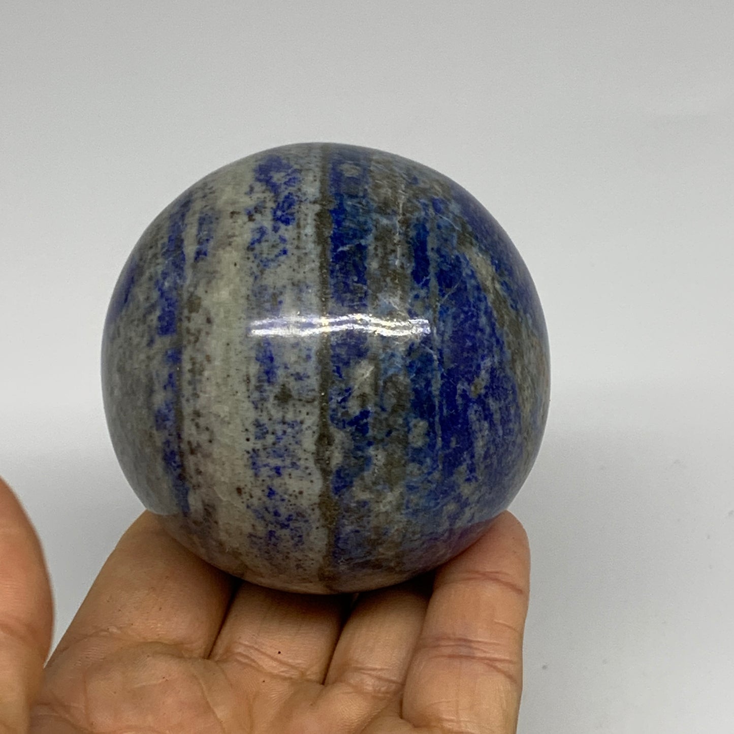 1.09 lbs, 2.7" (68mm), Lapis Lazuli Sphere Ball Gemstone @Afghanistan, B33206