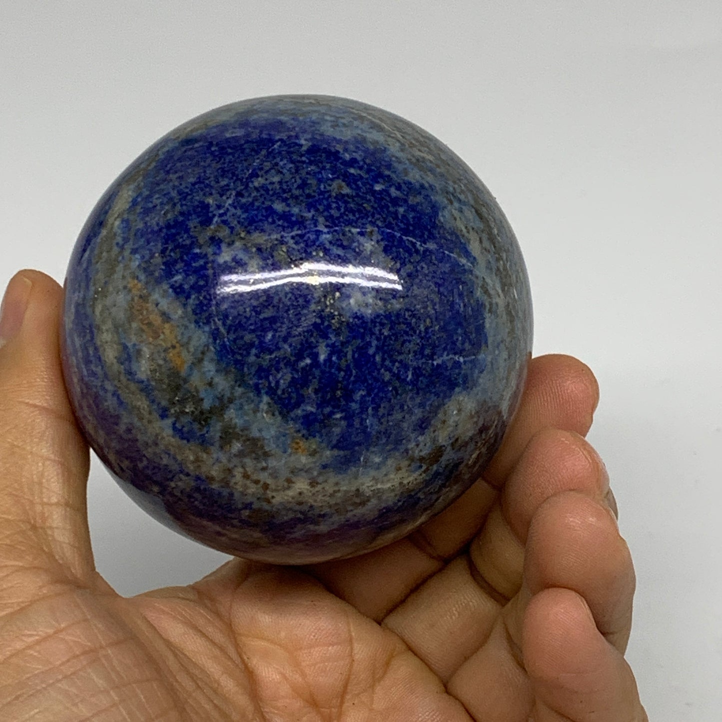 1.09 lbs, 2.7" (68mm), Lapis Lazuli Sphere Ball Gemstone @Afghanistan, B33206
