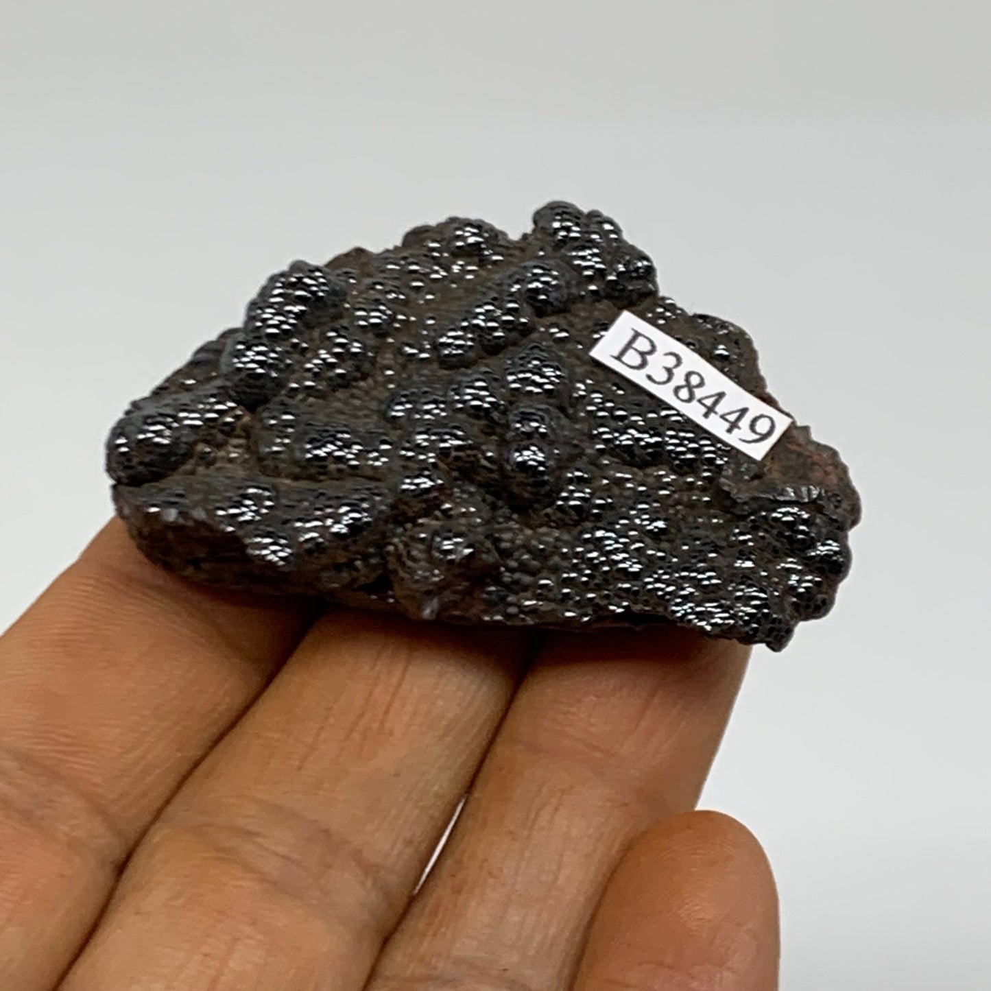 51.4g, 2.1"x1.3"x0.7", Rough Hematite Botryoidal Mineral Crystal, B38449