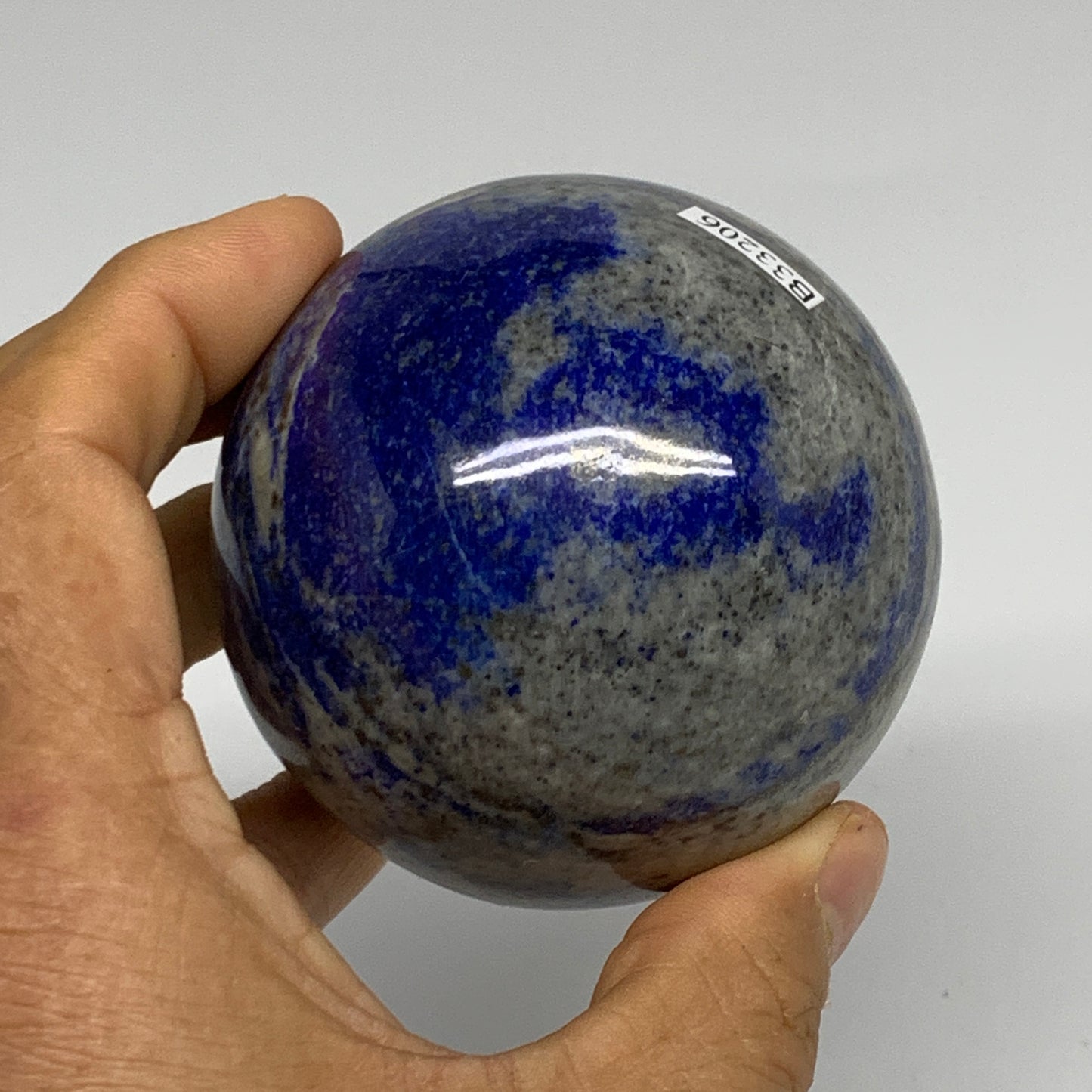 1.09 lbs, 2.7" (68mm), Lapis Lazuli Sphere Ball Gemstone @Afghanistan, B33206