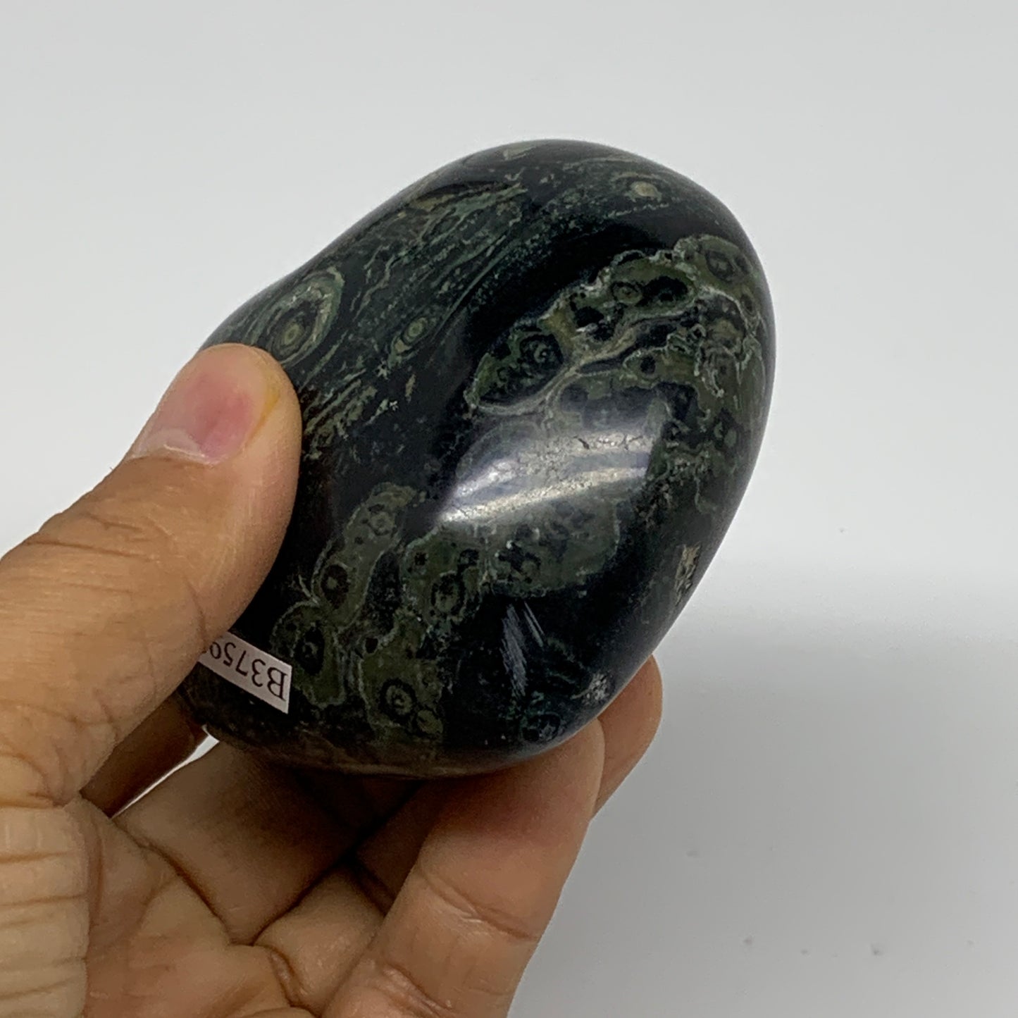 0.63 lbs, 2.7"x3"x1.6", Kambaba Jasper Heart Crocodile Polished Crystal, B37592