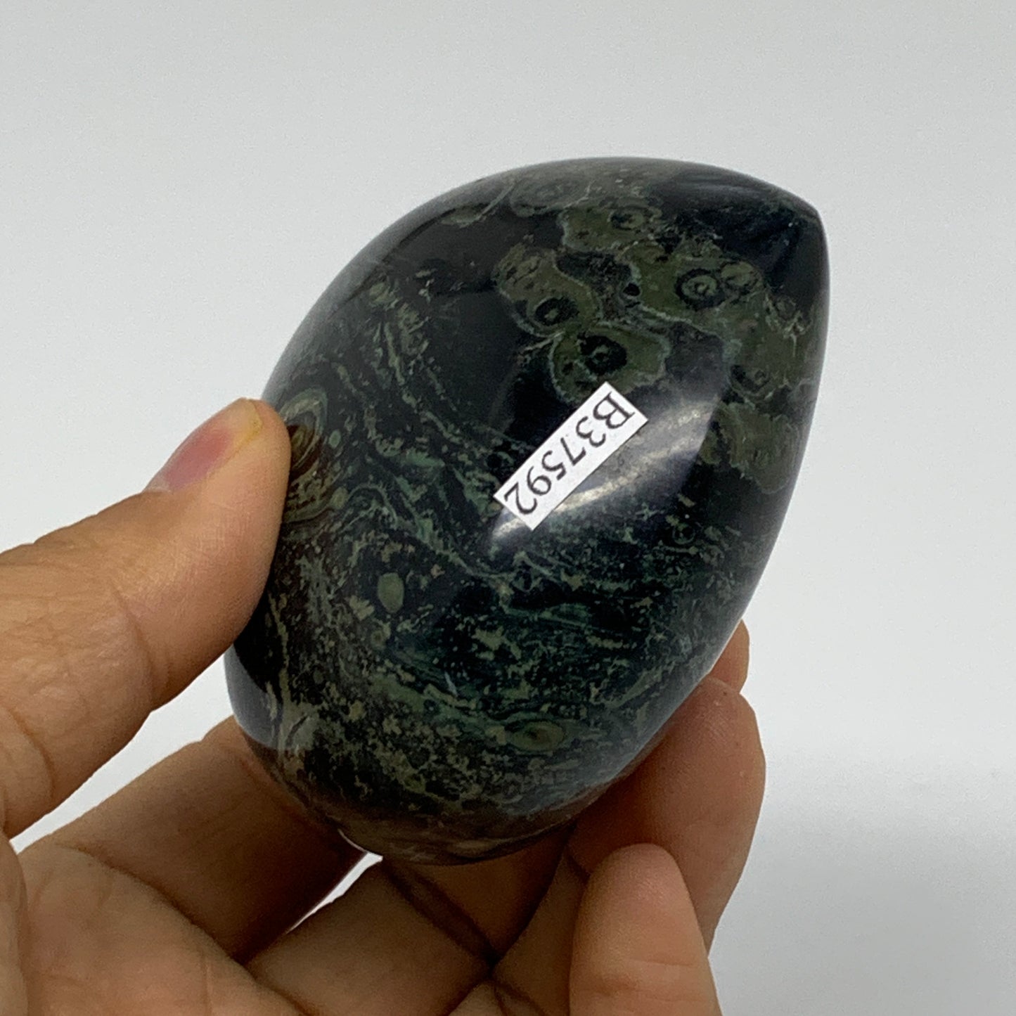 0.63 lbs, 2.7"x3"x1.6", Kambaba Jasper Heart Crocodile Polished Crystal, B37592