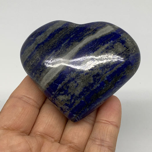 165.8g, 2.5"x2.9"x1", Natural Lapis Lazuli Heart Polished Crystal, B36681