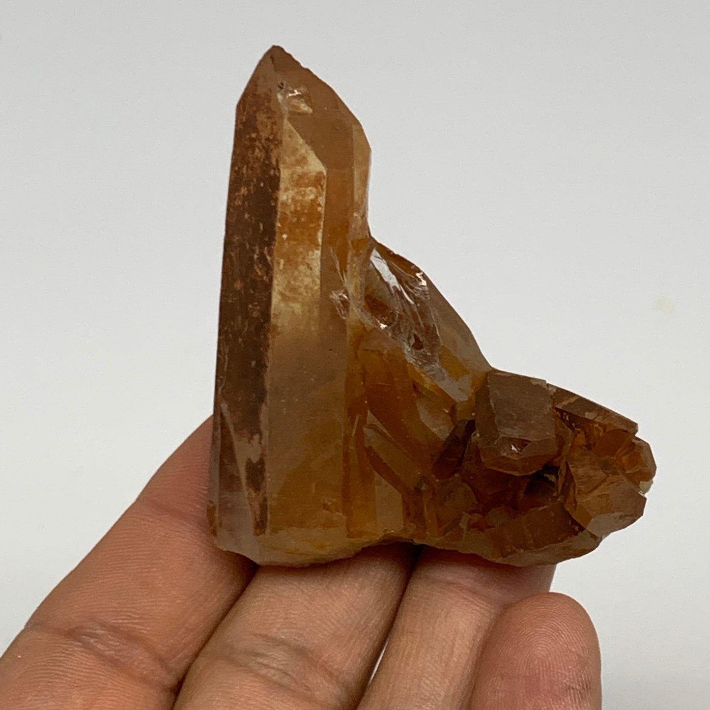 52.4g, 2.3x2"x0.8", Orange Quartz Cluster Crystal Terminated @Brazil, B28907