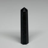 103.2g, 4.1"x0.8", Black Tourmaline Tower Obelisk Point @Brazil, B31221