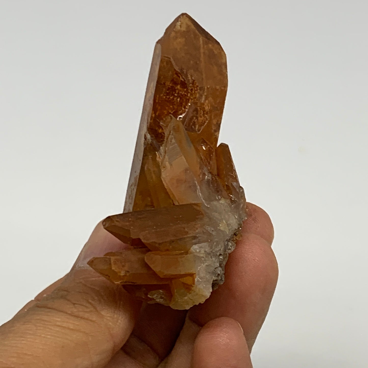 52.4g, 2.3x2"x0.8", Orange Quartz Cluster Crystal Terminated @Brazil, B28907