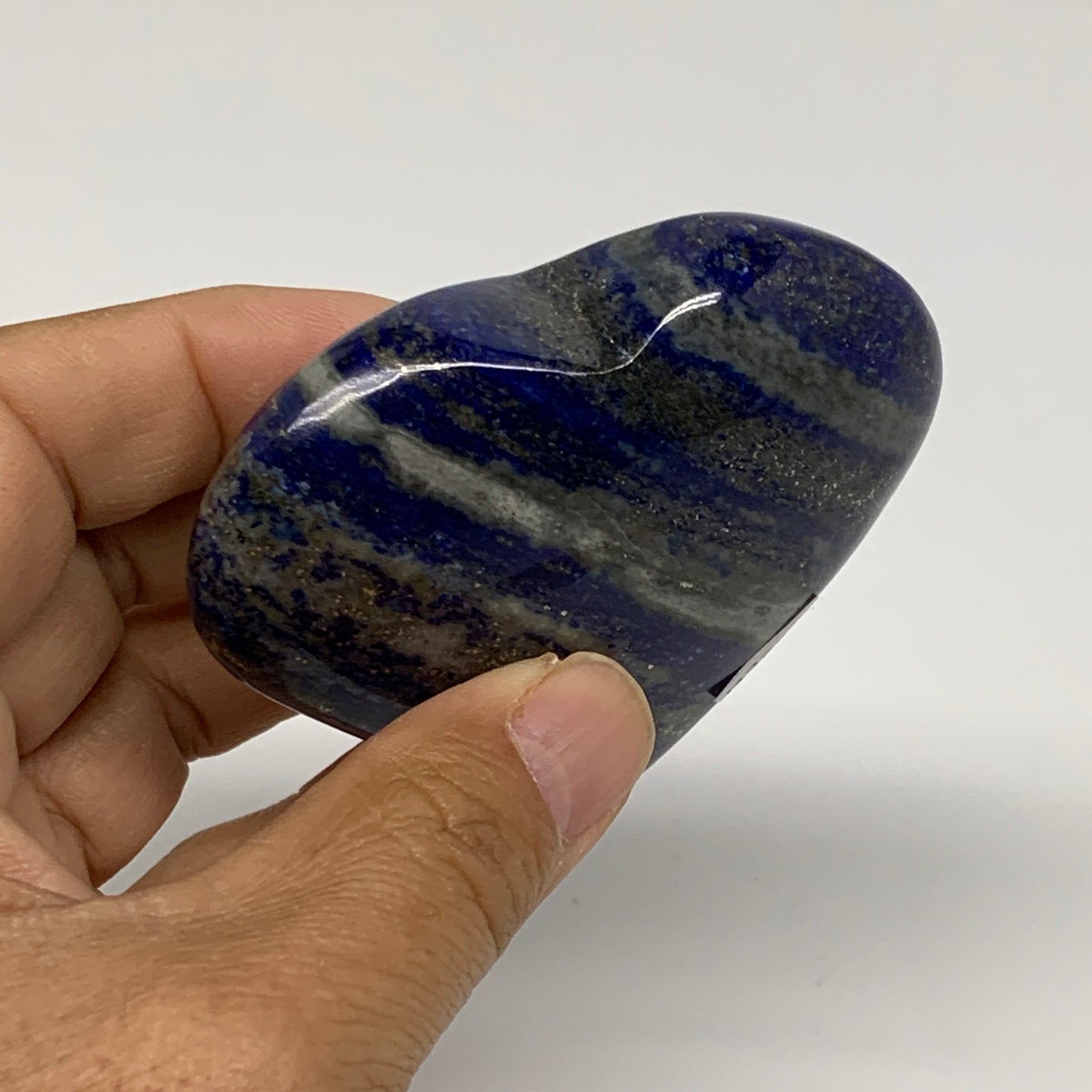 165.8g, 2.5"x2.9"x1", Natural Lapis Lazuli Heart Polished Crystal, B36681