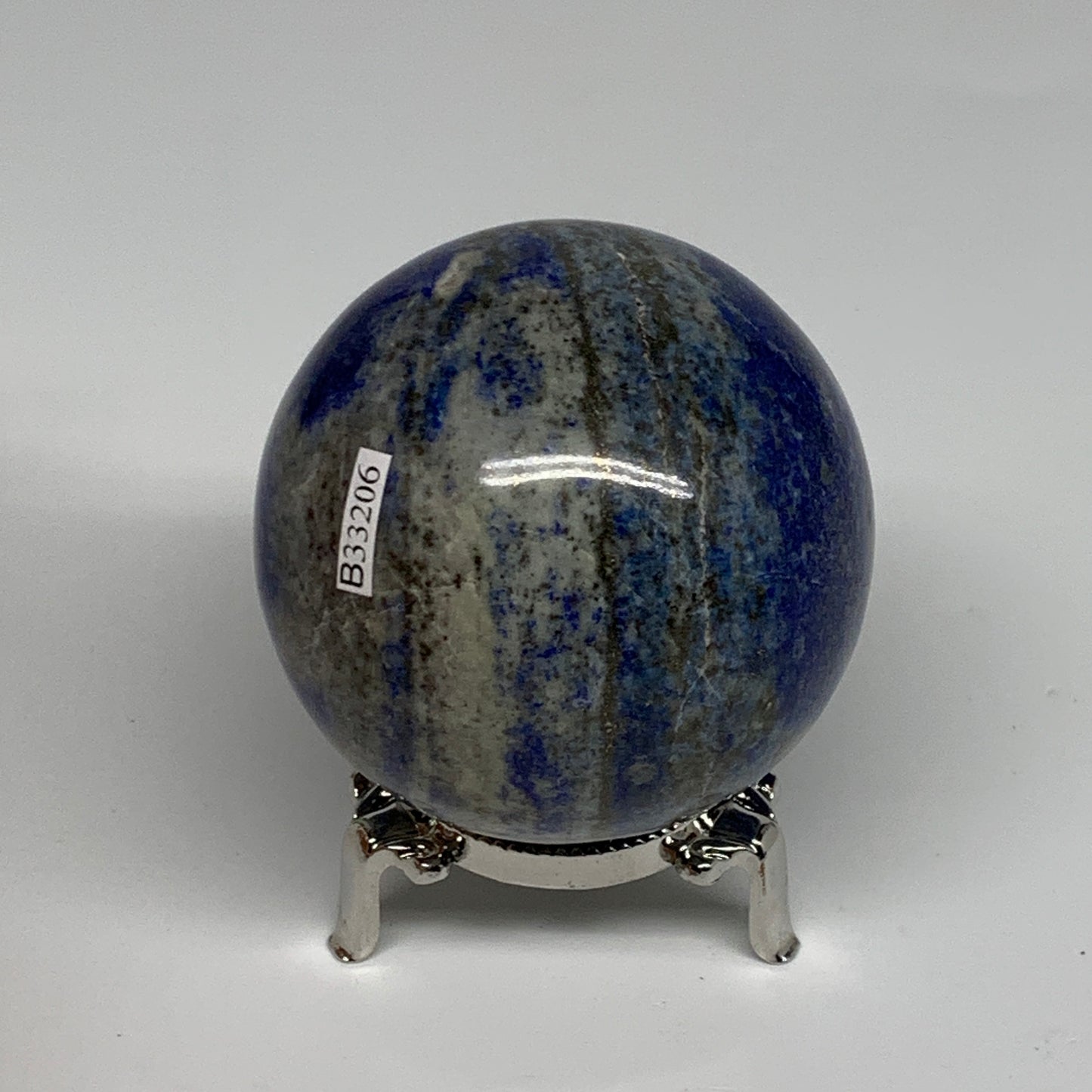1.09 lbs, 2.7" (68mm), Lapis Lazuli Sphere Ball Gemstone @Afghanistan, B33206