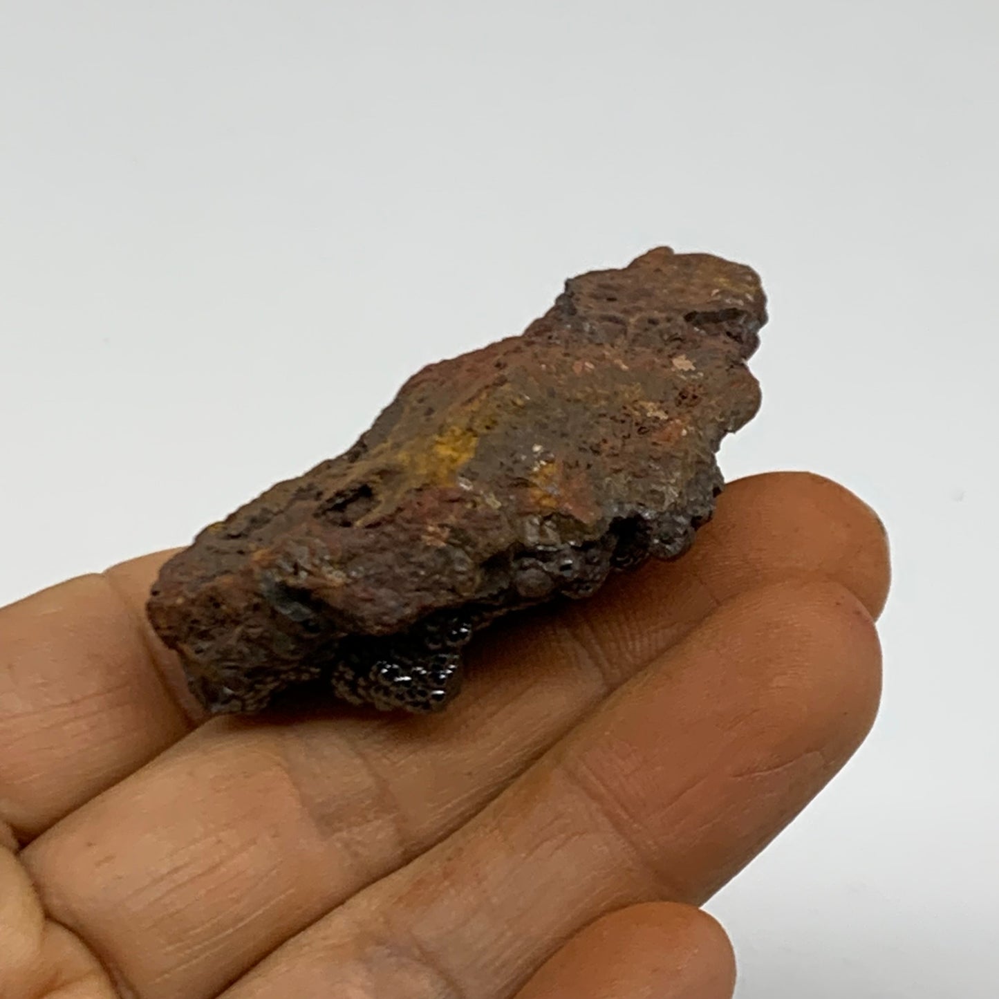 51.4g, 2.1"x1.3"x0.7", Rough Hematite Botryoidal Mineral Crystal, B38449