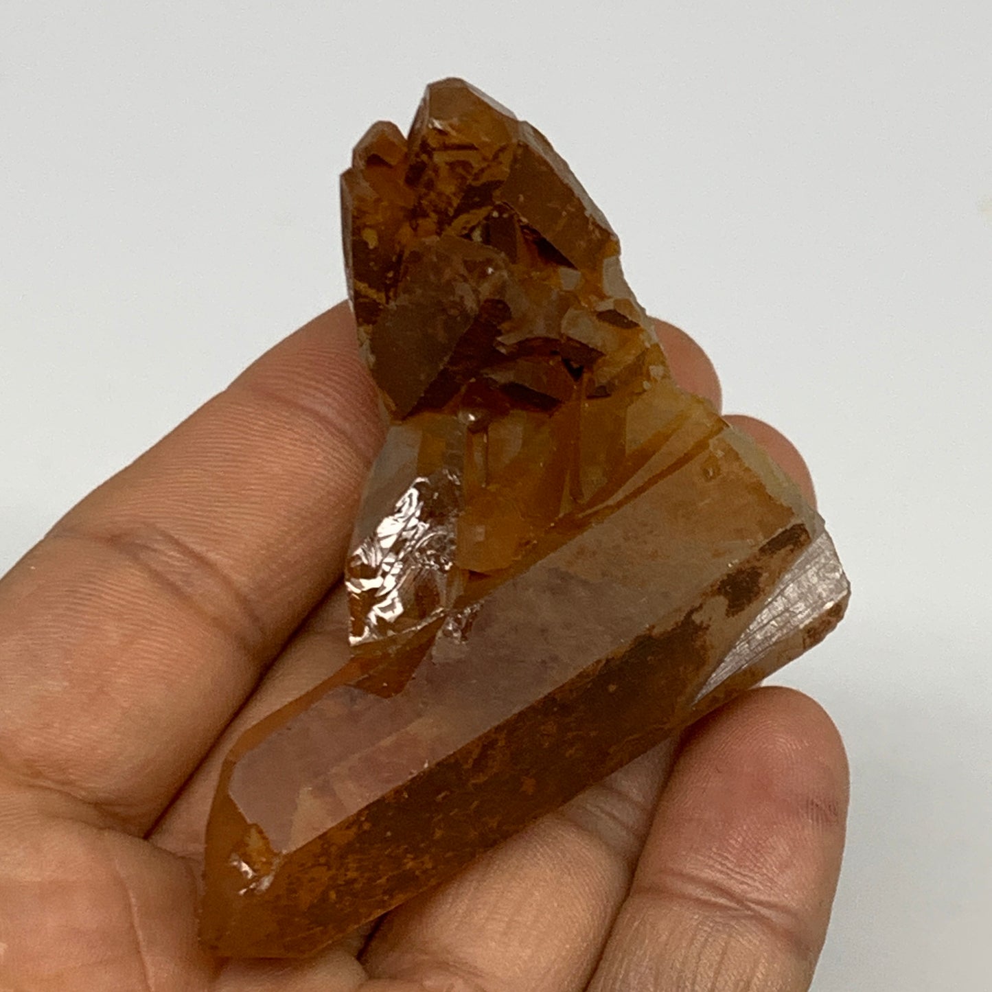 52.4g, 2.3x2"x0.8", Orange Quartz Cluster Crystal Terminated @Brazil, B28907