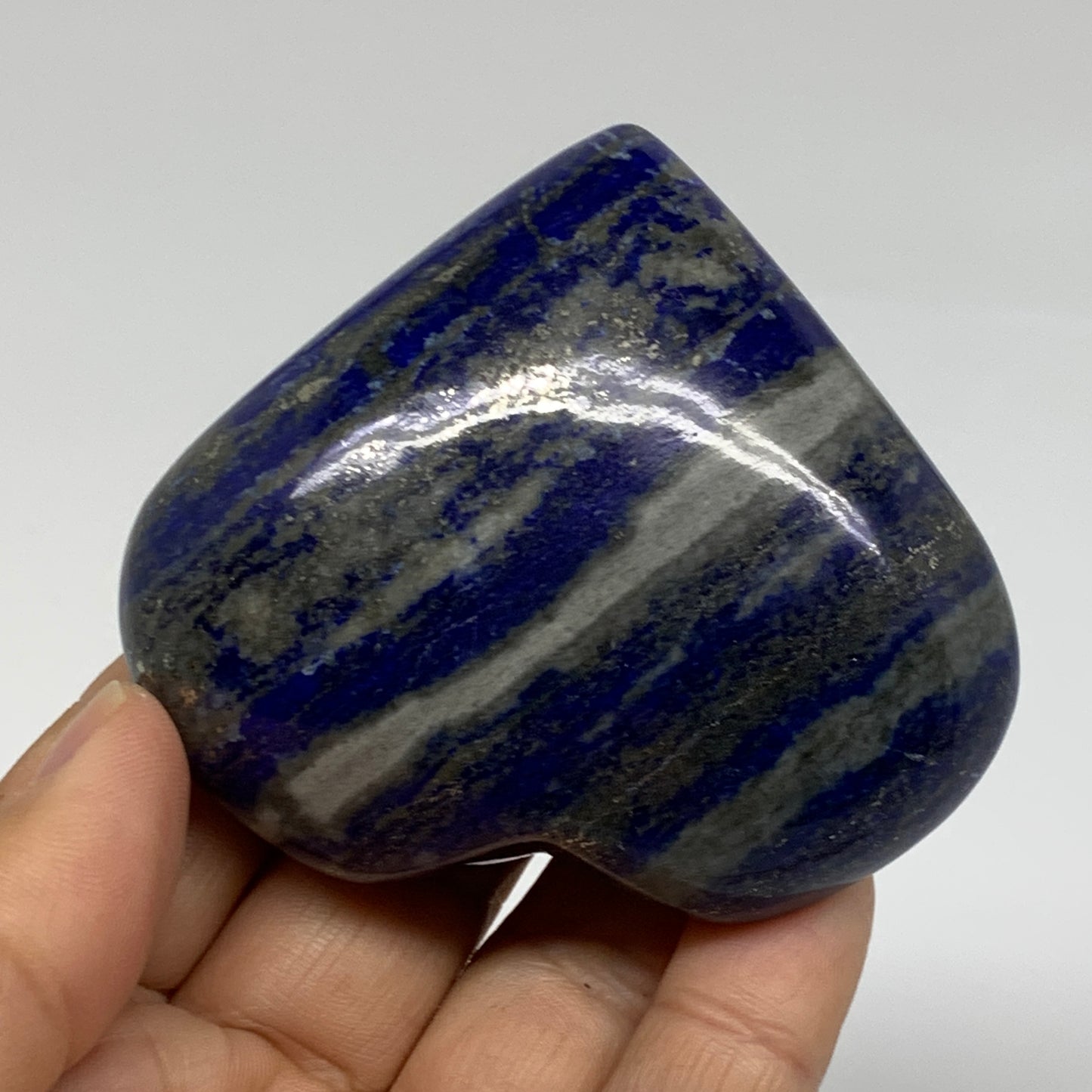 165.8g, 2.5"x2.9"x1", Natural Lapis Lazuli Heart Polished Crystal, B36681