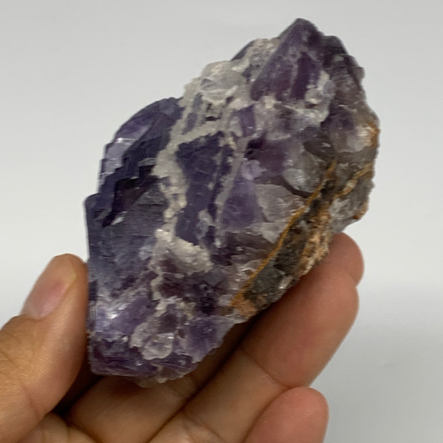 244.3g, 2.7"x2.4"x1.5", Purple Fluorite Crystal Mineral Specimen @Pakistan, B273