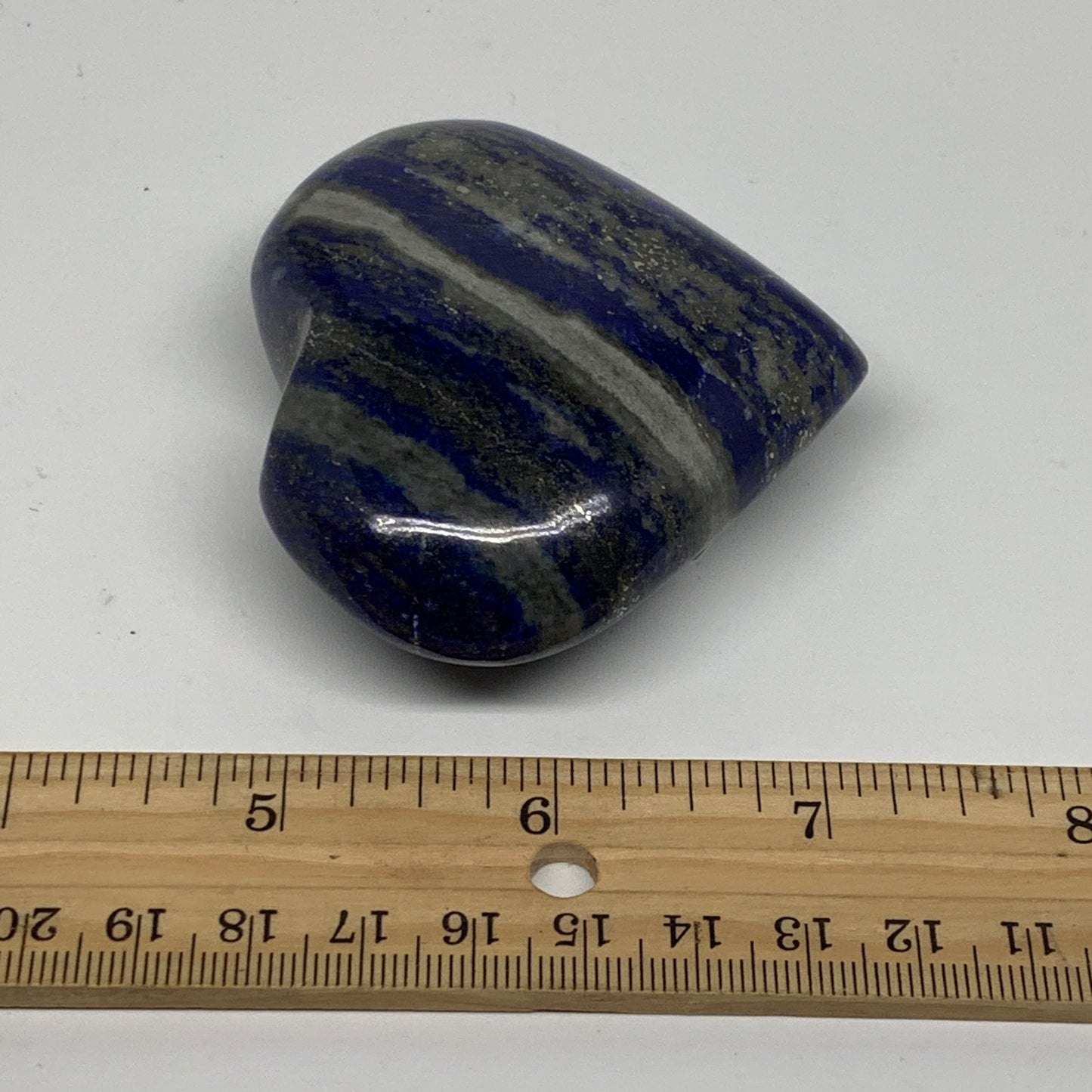 165.8g, 2.5"x2.9"x1", Natural Lapis Lazuli Heart Polished Crystal, B36681
