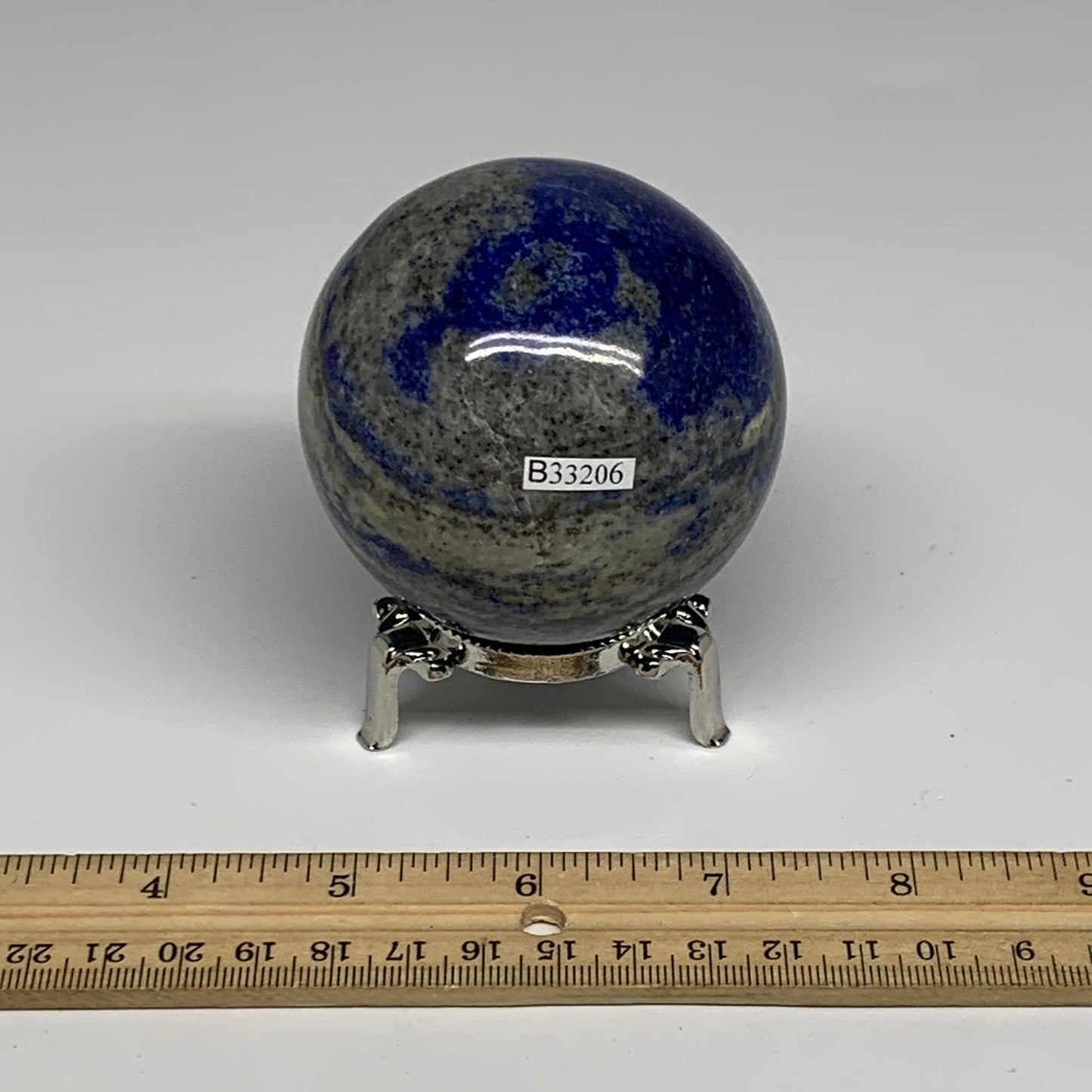 1.09 lbs, 2.7" (68mm), Lapis Lazuli Sphere Ball Gemstone @Afghanistan, B33206