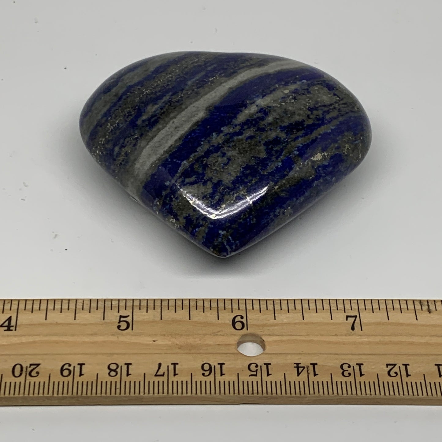 165.8g, 2.5"x2.9"x1", Natural Lapis Lazuli Heart Polished Crystal, B36681