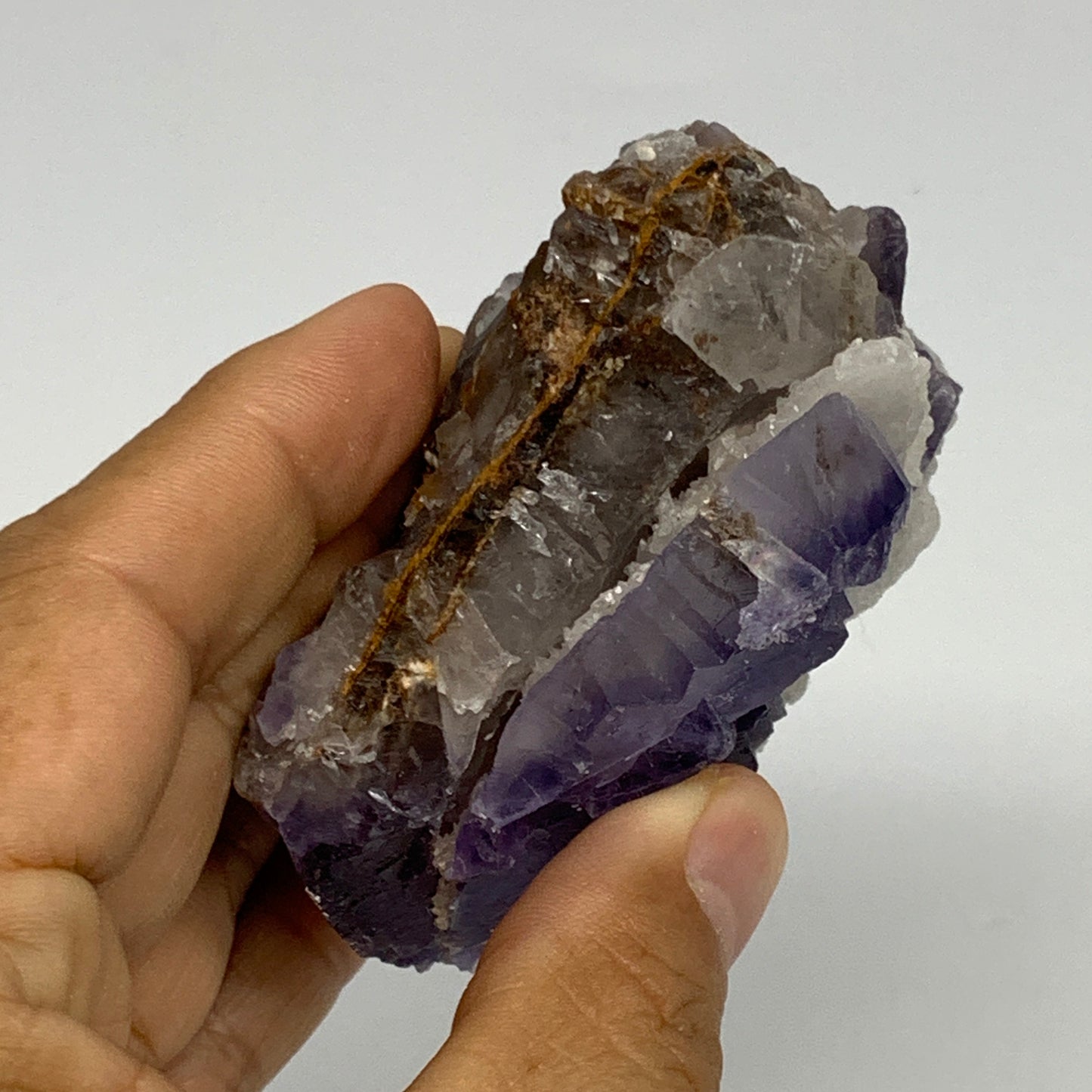 244.3g, 2.7"x2.4"x1.5", Purple Fluorite Crystal Mineral Specimen @Pakistan, B273
