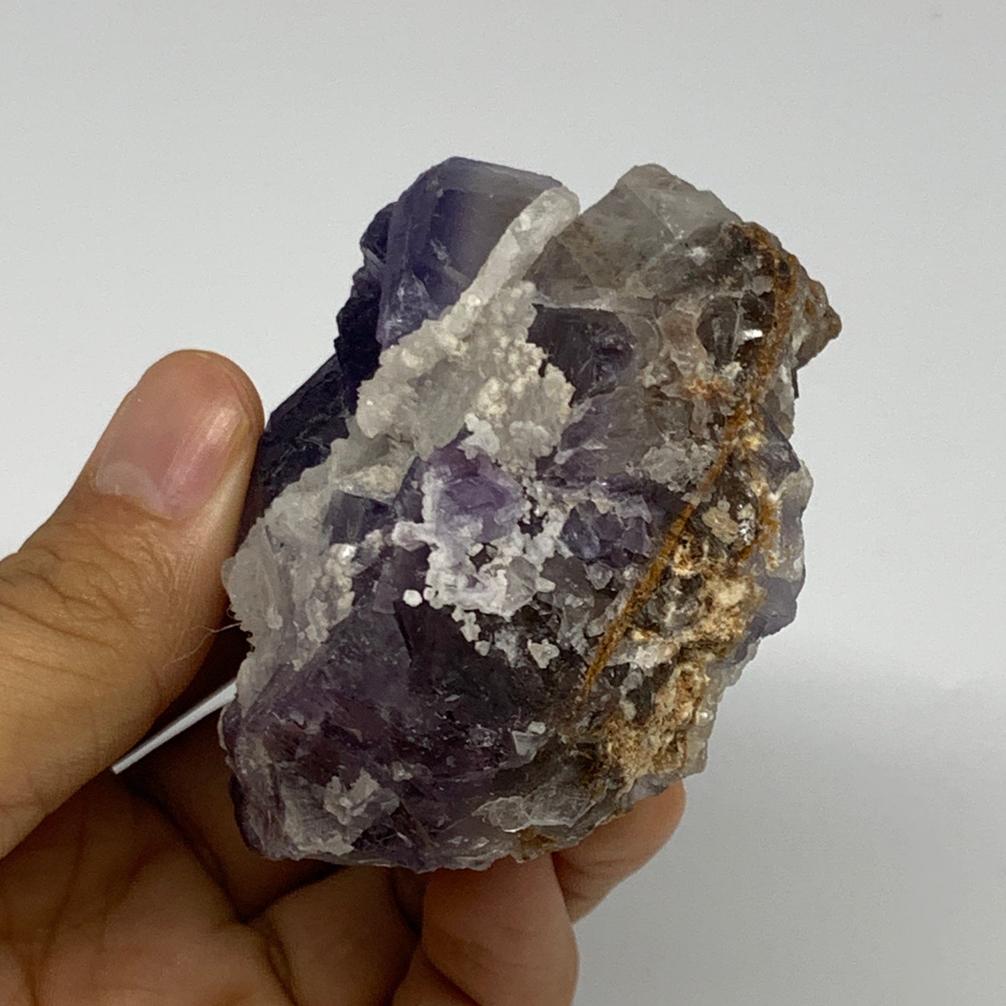 244.3g, 2.7"x2.4"x1.5", Purple Fluorite Crystal Mineral Specimen @Pakistan, B273