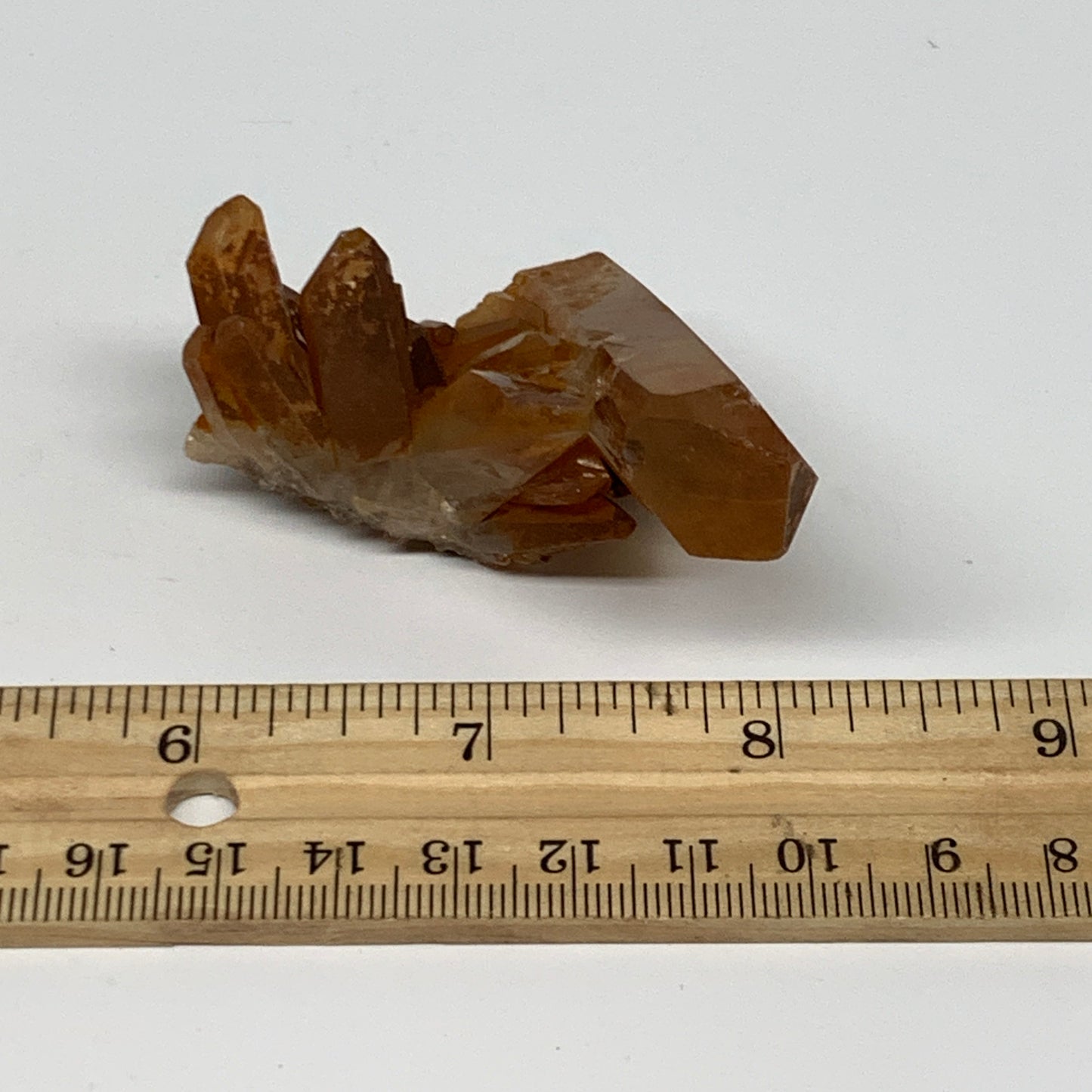 52.4g, 2.3x2"x0.8", Orange Quartz Cluster Crystal Terminated @Brazil, B28907