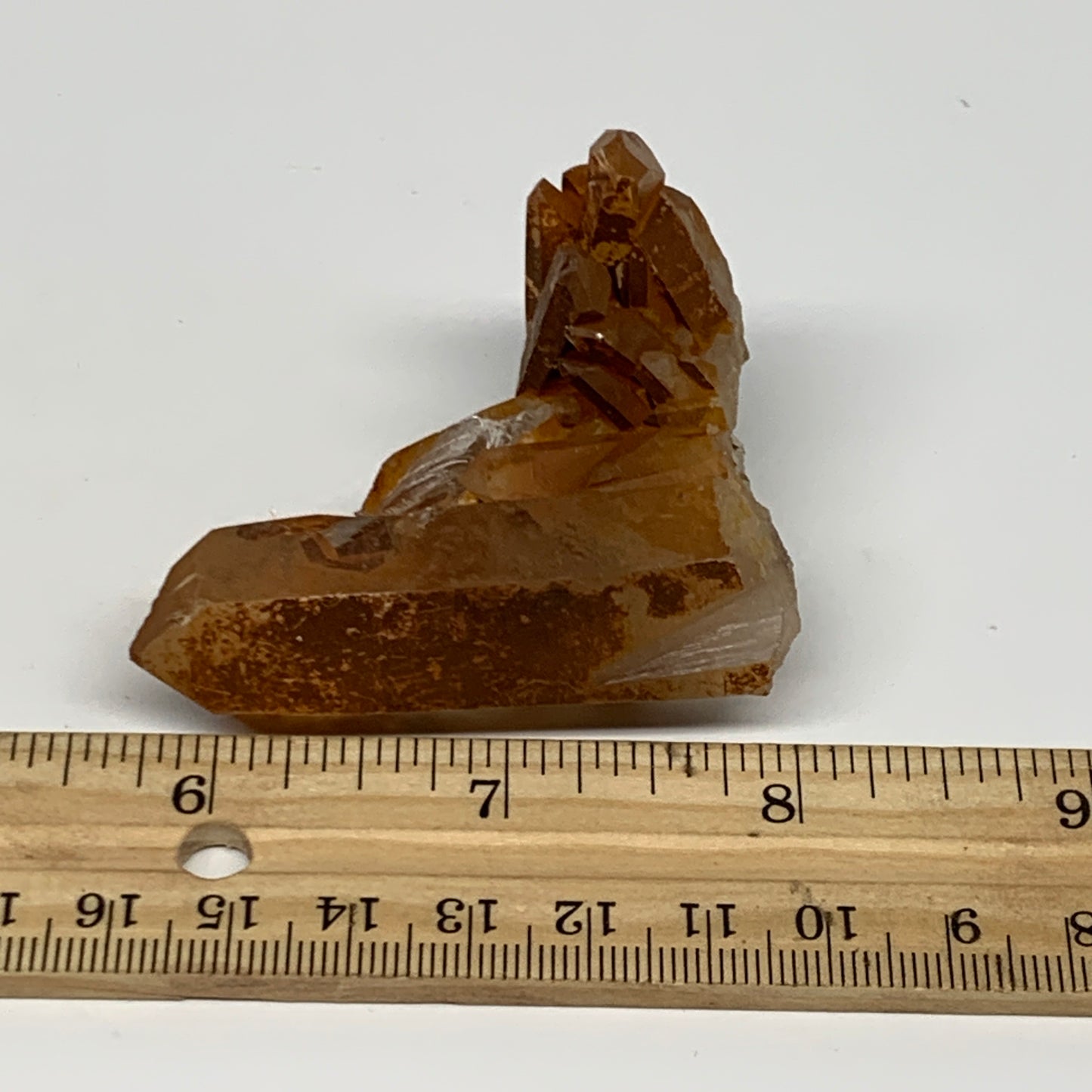 52.4g, 2.3x2"x0.8", Orange Quartz Cluster Crystal Terminated @Brazil, B28907