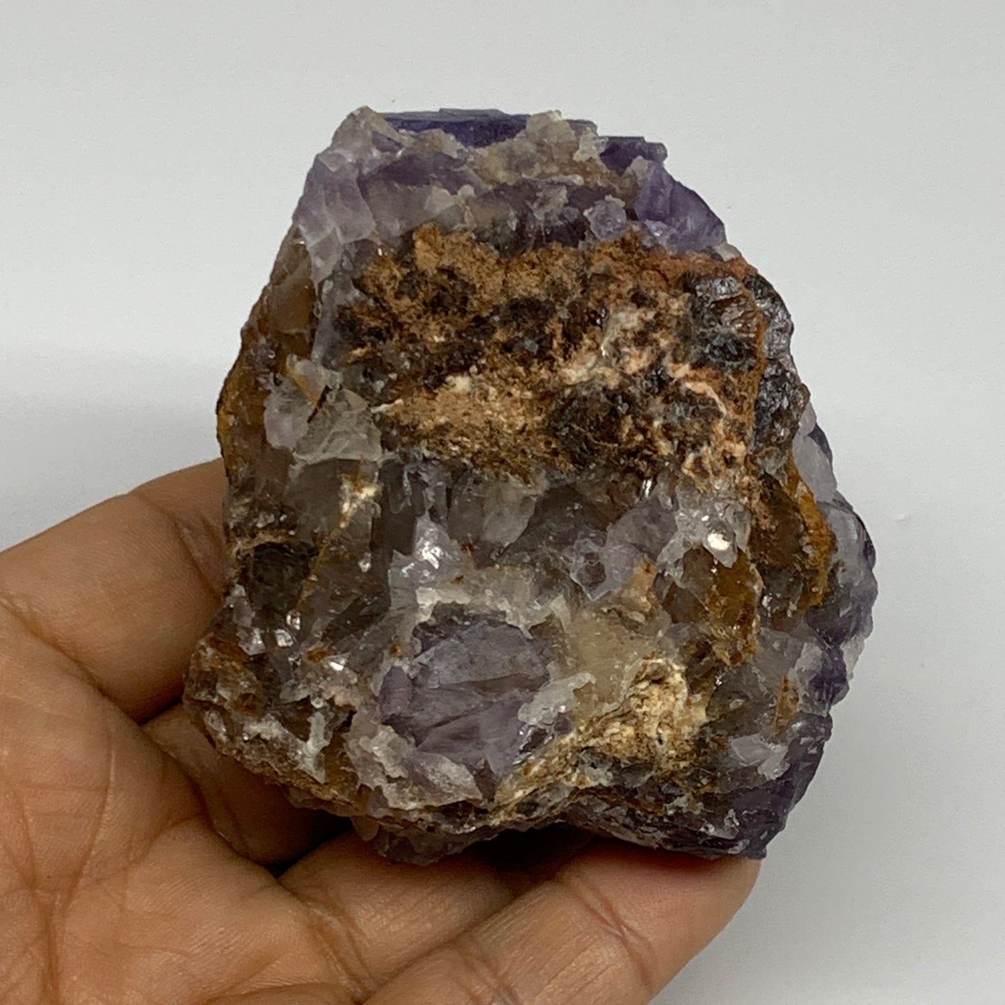 244.3g, 2.7"x2.4"x1.5", Purple Fluorite Crystal Mineral Specimen @Pakistan, B273