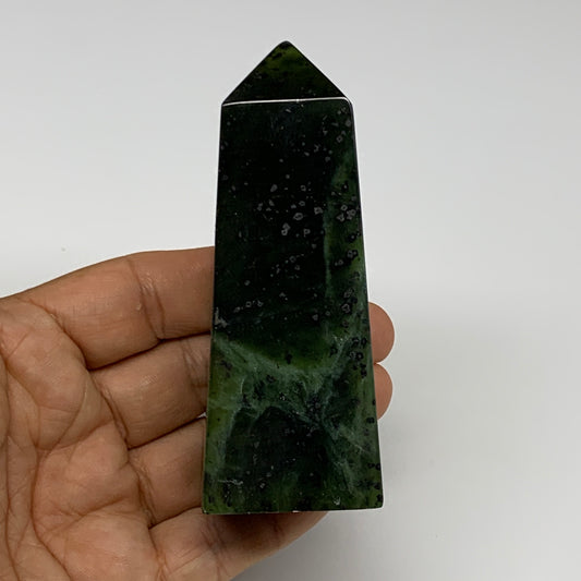 184.2g, 3.7"x1.4"x1.2", Serpentine Point Tower Obelisk Crystal @Pakistan, B29638