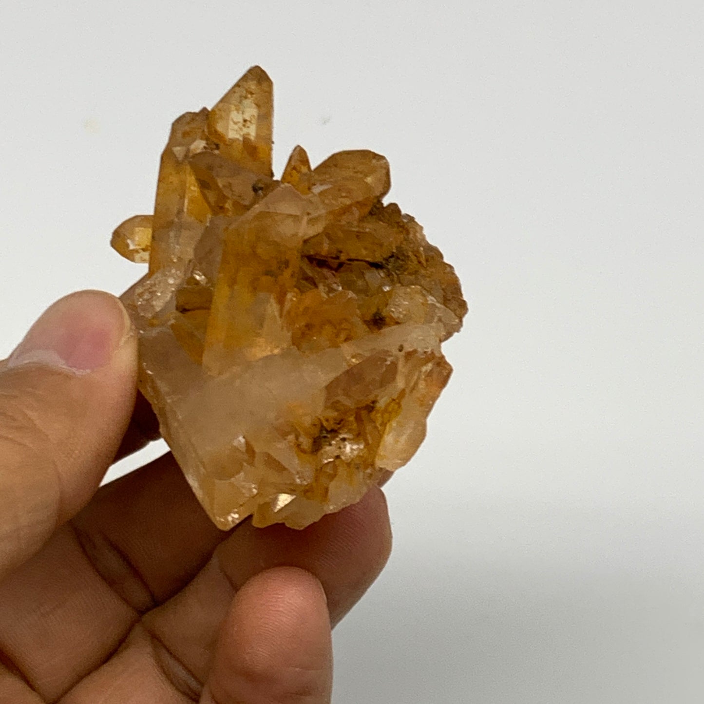 64.1g, 2.5"x1.5"x1.1", Orange Quartz Cluster Crystal Terminated @Brazil, B28908