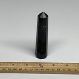96.9g, 4"x0.8", Black Tourmaline Tower Obelisk Point @Brazil, B31222