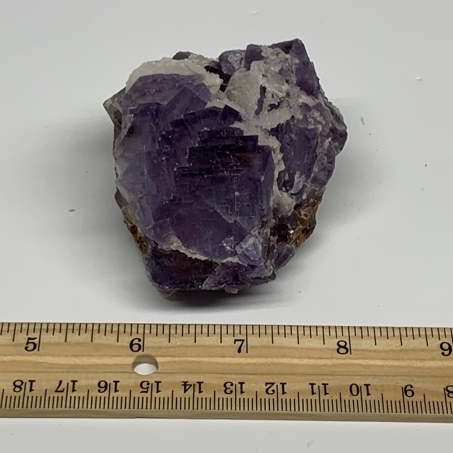 244.3g, 2.7"x2.4"x1.5", Purple Fluorite Crystal Mineral Specimen @Pakistan, B273