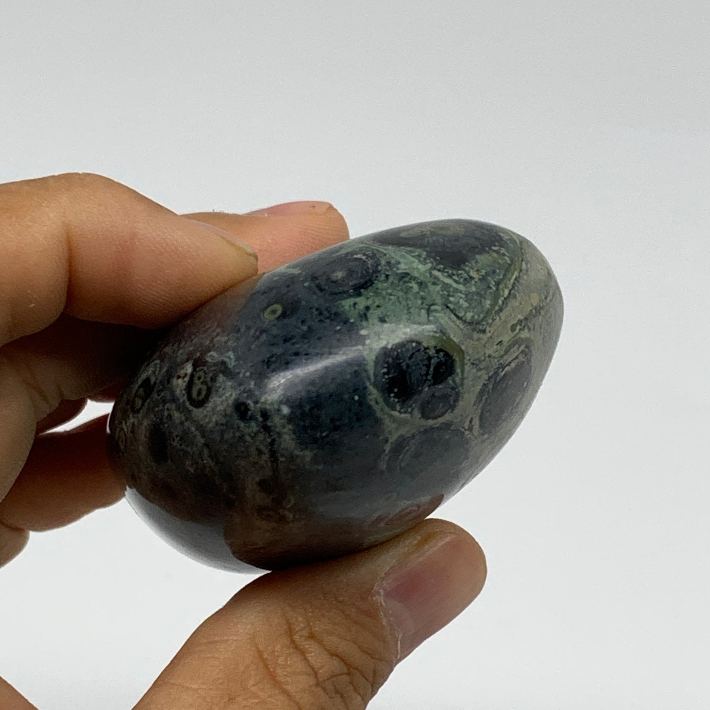 183.2g, 3"x2"x1.2", Crocodile Kambaba Jasper Palm-Stone, B37594