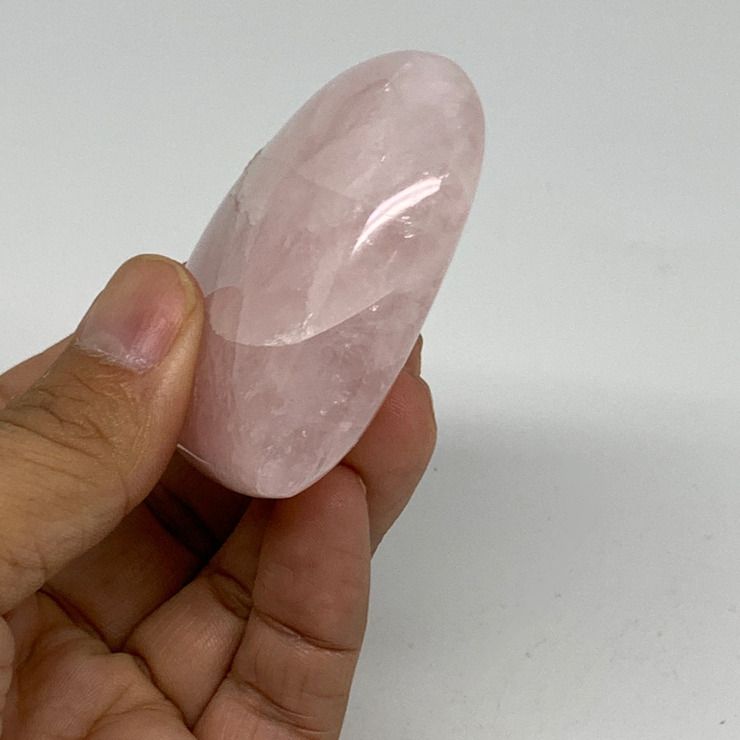 111.9g, 2.3" x 2.6" x 0.8" Rose Quartz Heart Healing Crystal @Madagascar, B34558