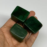 157.3g, 1.3"-1.3", 3pcs, Natural Nephrite Jade Tumbled Stone @Afghanistan,B31913