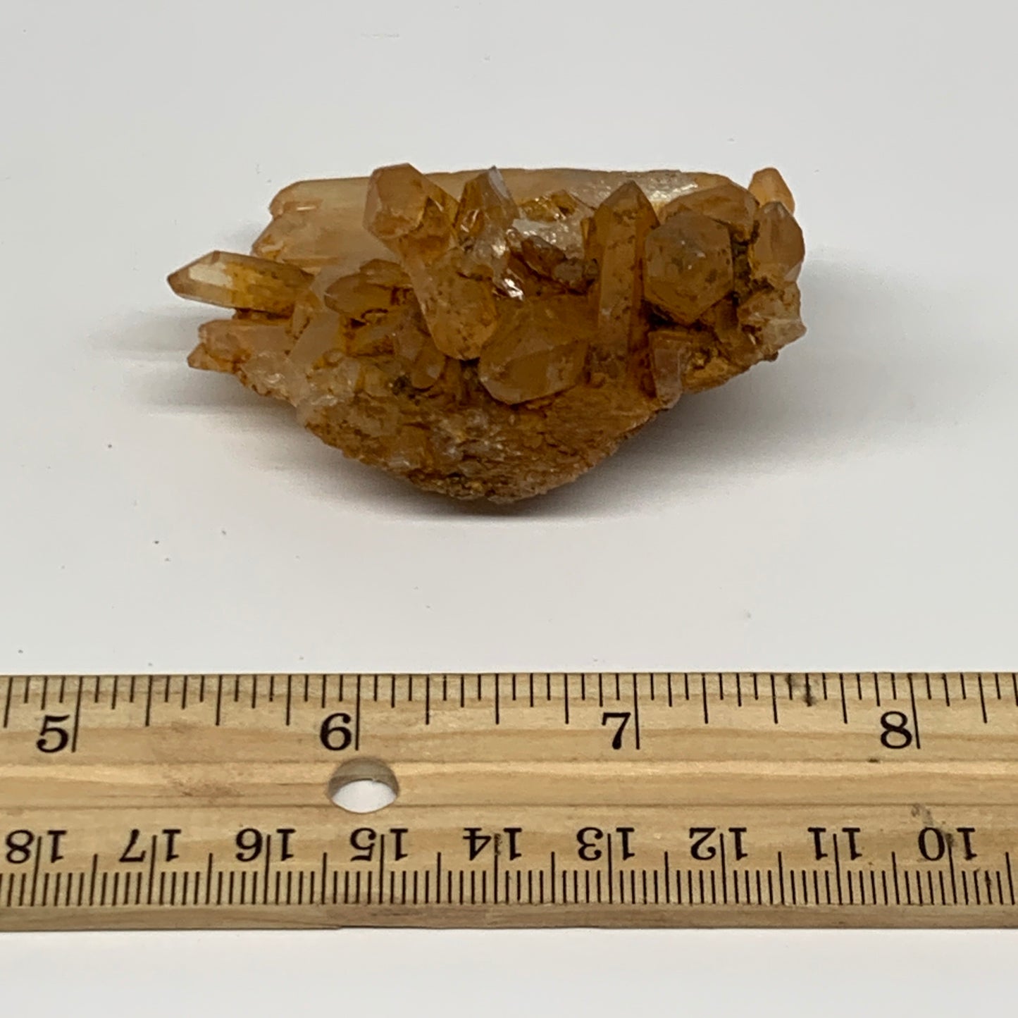 64.1g, 2.5"x1.5"x1.1", Orange Quartz Cluster Crystal Terminated @Brazil, B28908