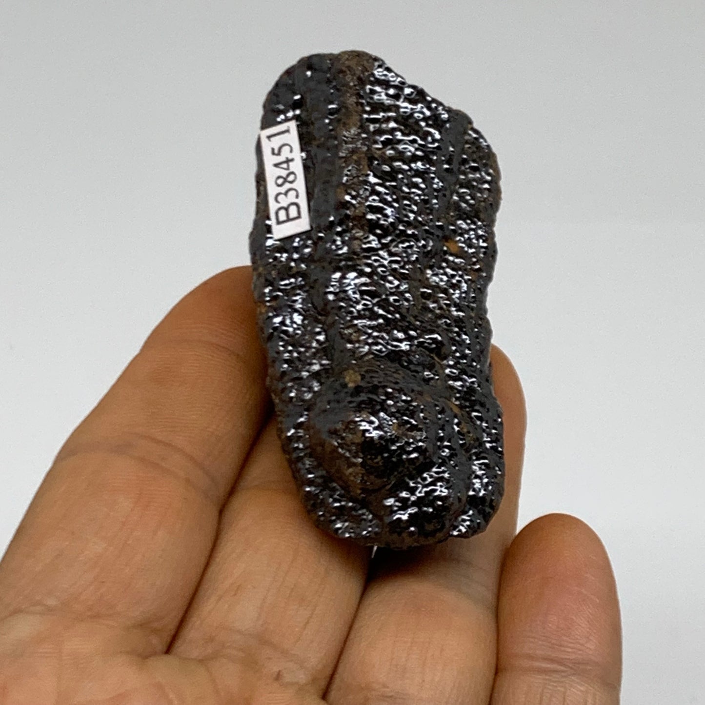 85g, 2.4"x1.1"x1.2", Rough Hematite Botryoidal Mineral Crystal, B38451