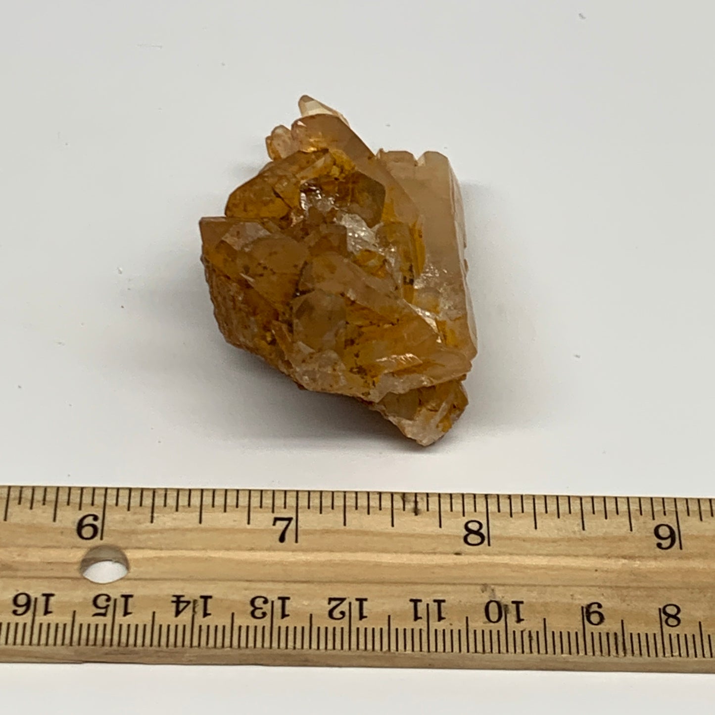 64.1g, 2.5"x1.5"x1.1", Orange Quartz Cluster Crystal Terminated @Brazil, B28908
