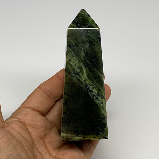 249.3g, 4.2"x1.5"x1.4", Serpentine Point Tower Obelisk Crystal @Pakistan, B29637